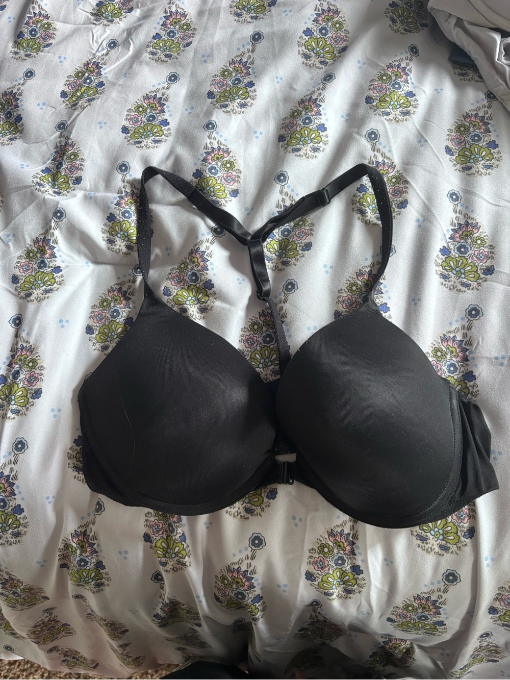PINK Victoria's Secret Black T-Back Padded Bra